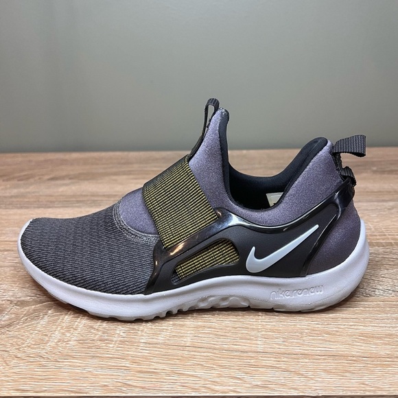 Nike Women’s Renew Freedom Slip-On Running Shoes – Grey/Gold – Size 7 - Picture 1 of 7